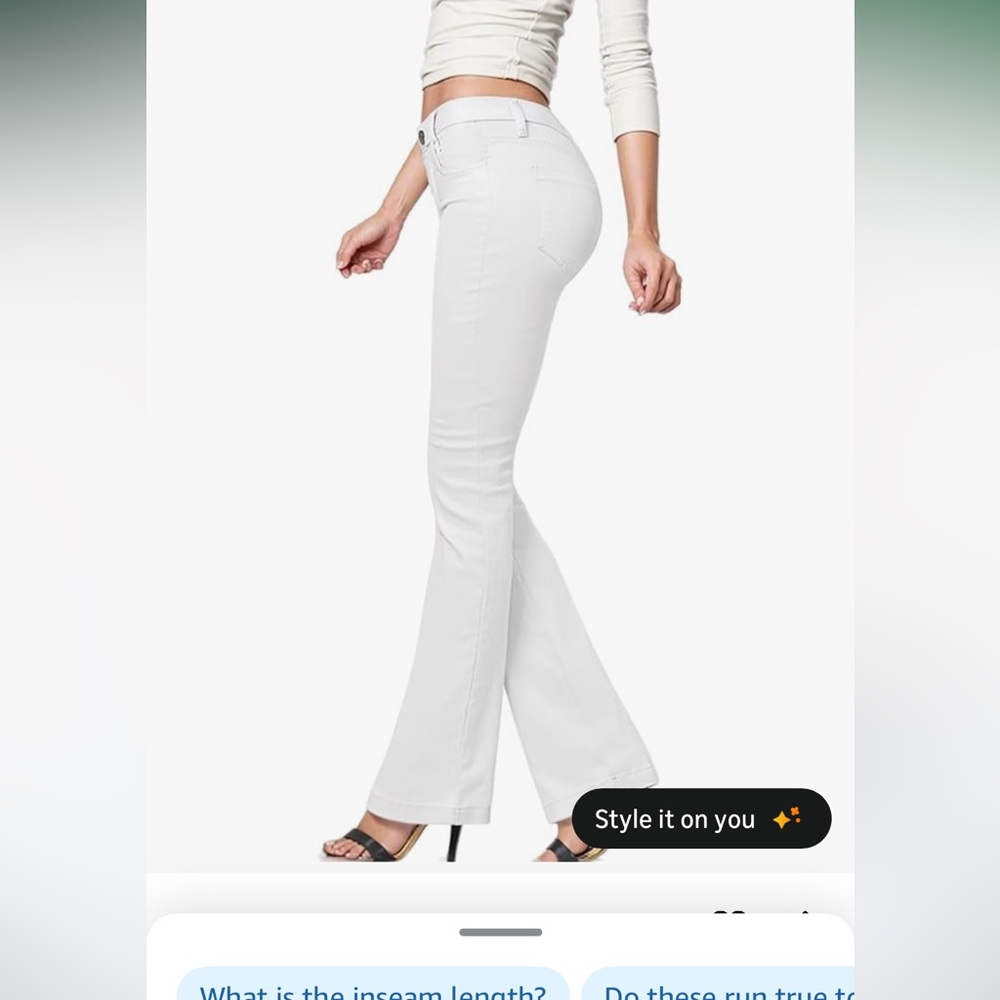 Hybrid & Company Women's Crisp White Flare Jeans NWT Size 1